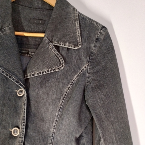 IROS BLACK JEAN JACKET, SIZE 8 - Picture 4 of 4
